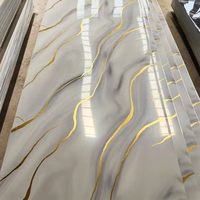 Panneau mural en PVC de qualité commerciale, ignifuge, anti-UV, imitation marbre, 3 mm, étanche, alternative au marbre pour le revêtement des halls d'hôtel