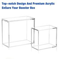 Boîte de présentation en acrylique rectangulaire avec fermeture magnétique, boîte de rangement pour cartes Pokémon, couvercle transparent, anti-poussière, présentoir pour collectionneurs