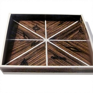 Resin Wooden Square Serving Tray <b>Epoxy</b> Painted for Home Hotel Restaurant Use <b>Table</b> Accessories Home Decor - Product Image 1