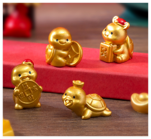 Tự Làm Nhà Thiết lập trang trí phòng may mắn phong phú dễ thương phim hoạt hình Trung Quốc năm mới rùa vàng 3D trang trí 2026 mục mang lại may mắn giàu có - Product Image 5