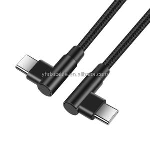 Double Elbow 3A PD Fast Charging Nylon Braided <b>Cable</b> 60W Type-C C to C <b>Cable</b> for Mobile Phones <b>Cameras</b> and Computers - Product Image 4
