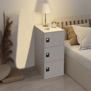 MECOLOR Vertical Single Tier Small Locker with <b>Lock</b> <b>Latch</b> 2 or 3 Compartment Storage for Employee,Home,Office,School,Kids - Product Image 6