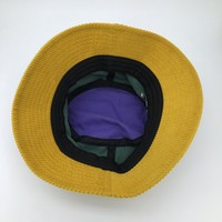 Groothandel op maat gemaakte private label kleurrijke tweekleurige designer grote oversized unisex patchwork warme dunne corduroy bucket hat