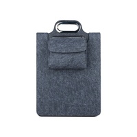 Étui pour ordinateur portable multifonctionnel 3 en 1 personnalisable noir et gris Fely avec chargeur sans fil et tapis de souris pour les voyages d'affaires