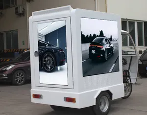 Facile à installer P4.8 tricycle led panneau étanche IP65 scooter led panneau d'affichage armoire couleur publicité numérique tricycle