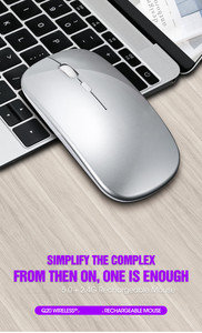 <span class=keywords><strong>Mouse</strong></span> Wireless 2.4G <span class=keywords><strong>Bluetooth</strong></span> di Alta Qualità, Sottile, con Ricarica Wireless, Luce LED, Modalità Dual per Gaming e Computer - Product Image 2