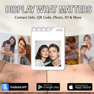 Nouvelle étiquette de suivi PhotoTag E Ink BT compatible avec Find My, localisateur de clés intelligent et de objets, affichage d'image personnalisé, étiquettes de bagages - Product Image 2