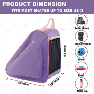 Borsa da Skate di qualità Premium per trasportare pattini Quad a rulli in linea per bambini adulti scarpe da sci porta borsa sportiva borsa da trasporto - Product Image 2