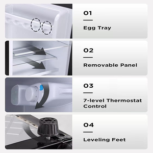F.W.WOOLWORTHS FLS-80-BLACK Electrodoméstico, Refrigerador con Congelador Superior de 80L 3.5 CU.FT, Dos Puertas - Product Image 5