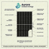 Module Solaire Monocristallin Tout Noir 600-660W, Efficacité 24%, Panneau Photovoltaïque pour Toit Résidentiel, Cellule BC