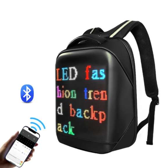 Wholesale Promotional Fashion Magic Waterproof Smart LED Backpack Dynamic Display APP Control LED Backpack