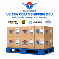 Ligne spéciale de fret maritime de Chine vers l'entrepôt FBA du Royaume-Uni, dédouanement DDU, UPS Last Mile, logistique maritime Amazon FBA