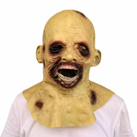 Masque de tête en latex biochimique Vampire Zombie pour Halloween, accessoires de maquillage et de cosplay pour fête, tête de diable