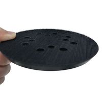 Disque de ponçage électrique rond en mousse PU de 5 pouces, 8 trous, 4 boulons, sans poussière, avec crochets et boucles, pour polisseuse DA