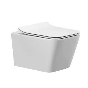 Top Selling Hanging Square WC Bowl Ceramic Sanitary Wall Mounted Toilet For European