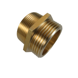 1-1/2\" NPT X 1-1/2\" NST(NH) <b>Male</b> Brass Fire <b>Hose</b> Adapter with Hexagonal Nipple Firefighting Equipment and Accessory - Product Image 5