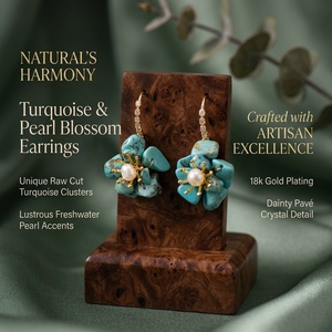 Pendientes de Perlas Barrocas con Diseño de Gota, Perlas Irregulares, Ligeros, para Uso Diario, Accesorio de Joyería de Moda para Mujer - Product Image 1