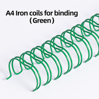 Anneaux spirales métalliques verts 9,5 mm, 100 pièces/boîte, pour reliure de cahiers A3, A4, A5, anneaux de reliure double boucle pour carnets