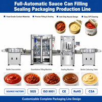 Ligne Automatique de Remplissage et Sertissage de Sauce Boîtes de Conserve Couvercle Facile à Ouvrir Sertisseuse Tomate