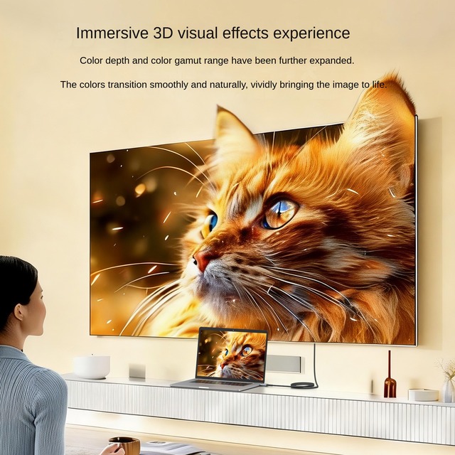 8K 60Hz  2.1 Cable 4K 240Hz UHD HDR Braided  Cable High Speed HDTV Cord for PS5 PS4 Xbox Monitor TV Projector Gaming