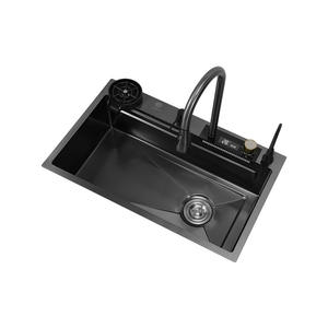 Fregadero de Cocina Grande de Acero Inoxidable Nano Hecho a Mano con Grifo con Pantalla Digital para Uso Doméstico - Product Image 4