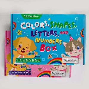 Custom board book kids printing colors shapes letters and numbers paper packaging box