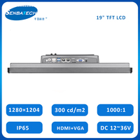 Tablette PC industrielle 19 pouces TFT LCD J6412 1280 x 1204 300 cd/m², tactile capacitif/résistif, étanche, encastrable, en stock