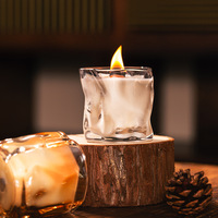 Holzige Noten Agarholz Meditations-Klangschale Heilende Aromatherapie Stimmungsaufhellende Sojawachs-Duftkerze in Glasform