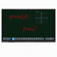 Pizarra Interactiva Educativa de 55/65/75/86 Pulgadas Ultra HD 4K LED, Pantalla Plana Inteligente para Enseñanza Escolar con 50 Puntos Táctiles