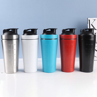 Botella Mezcladora de Proteínas de Vidrio Aislada al Vacío, a Prueba de Fugas, Libre de BPA, con Logotipo Personalizado, Estilo Americano, para Niños, Regalo, Uso en Oficina