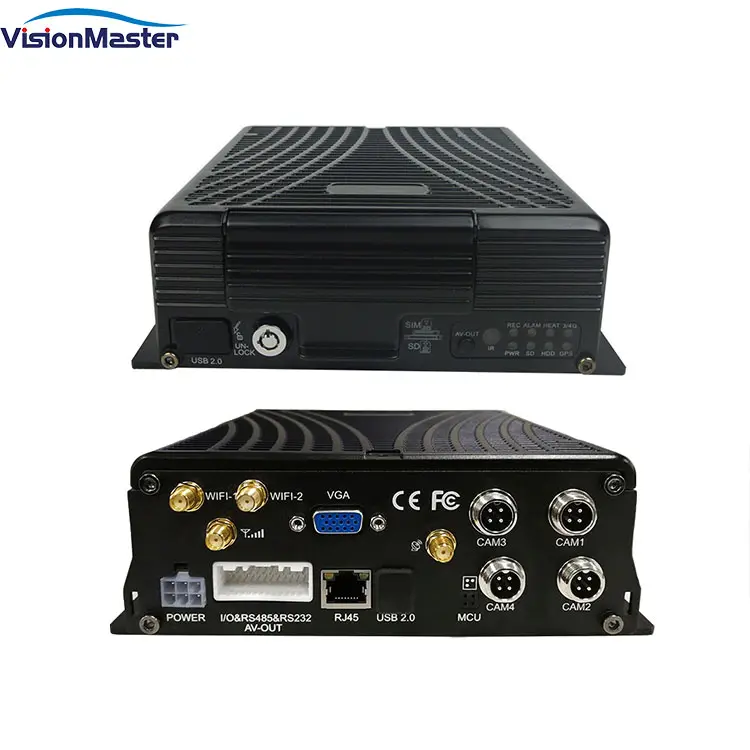 HD 1080P 4 CH Disco Duro móvil DVR H.264 grabadora de Video Digital para los vehículos de los aviones