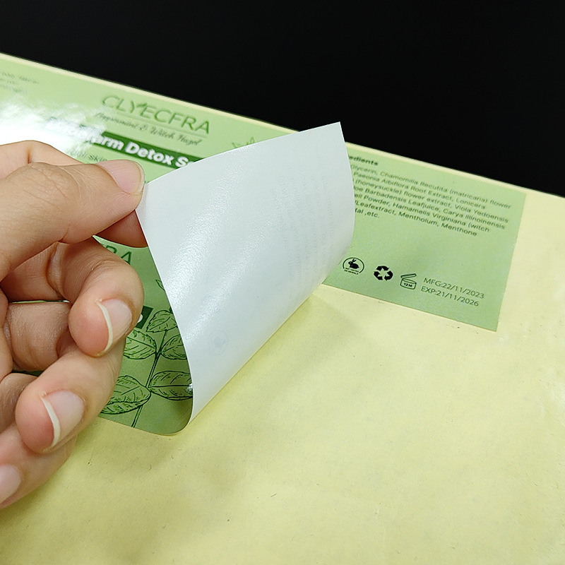 High Quality Kraft Paper PVC Waterpoof Scratch Printed Food Label Sticker Customized Gloss Barcode Vinyl Packaging Labels