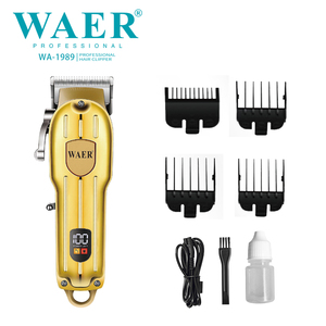 Tondeuse à cheveux électrique rechargeable WAER <span class=keywords><strong>en</strong></span> gros, tondeuse de coiffeur sécurisée <span class=keywords><strong>en</strong></span> acier inoxydable pour usage domestique - Product Image 2