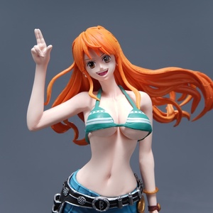 Figurines <span class=keywords><strong>One</strong></span> <span class=keywords><strong>Piece</strong></span> C2 <span class=keywords><strong>Nami</strong></span> Petit Voleur Chat Nuage Base Deux Ans Plus Tard Chapeau de Paille Grand Groupe d'Équipage Statue en Boîte Décoration - Product Image 2
