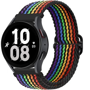 Плетеный нейлоновый ремешок для Samsung Galaxy Watch 6 5 4 браслет Active <span class=keywords><strong>2</strong></span> Gear S3 Band 6 Classic для huawei watchwatch 4 <span class=keywords><strong>3</strong></span> Smartwatch Band - Product Image 5