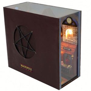 CuteBee - Estantería para Libros de Madera para Armar, con Luz Nocturna LED, Diseño Elegante y Chic, Kit de Decoración para Libros - Product Image 1