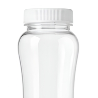 Bouteille de boisson en plastique transparente PET ovale de 500 ml avec bouchon à vis vide pour jus, lait, thé