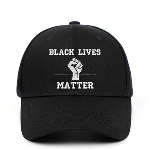 Hot selling good quality black lives matter racing dad caps hats custom embroidery logo blank white brim dad hat - Product Image 2
