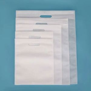 Custom Logo Environmental Protection PE Restaurant Bakery Promotion Cloth Shopping Gift <b>Bag</b> Retail Carrier Handle Packaging <b>Bags</b> - Product Image 3