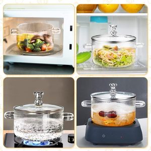 Olla <span class=keywords><strong>de</strong></span> <span class=keywords><strong>vidrio</strong></span> <span class=keywords><strong>de</strong></span> 1600 Ml-Resistente al calor Flame Safe Borosilicate Cookware Stove Pot <span class=keywords><strong>para</strong></span> Pasta Fideos, - Product Image 6