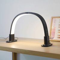Mini lampe de table LED en cristal, design demi-lune, lampe de nuit LED, éclairage LED pour table, lampe de table LED pour technicien en ongles, manucure, bricolage