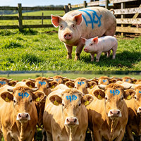 Peinture de marquage pour bétail résistante aux intempéries, haute visibilité, pour moutons, chèvres, pâturages