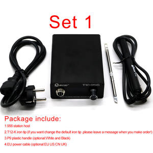 Station de soudage numérique OLED QUICKO T12-956 Fer à souder électronique T12 Pointe de fer à souder avec poignée T12-P9 Prise EU - Product Image 4