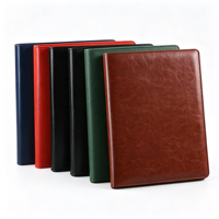 Carpeta de Cuero PU Personalizable A4, Carpeta de Documentos de Negocios con Doble Clip Metálico para Oficina, Logotipo Corporativo Personalizado