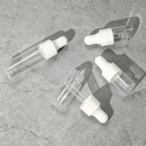 Flacon compte-gouttes en verre givré de 30 <span class=keywords><strong>ml</strong></span> avec compte-gouttes gradué et bouchon noir pour sérum - Product Image 3