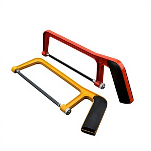 Mini sierra de arco con hoja fija de 18 TPI, marco de aluminio, mango de plástico negro para cortar metal, longitud de 580 mm - Product Image 2