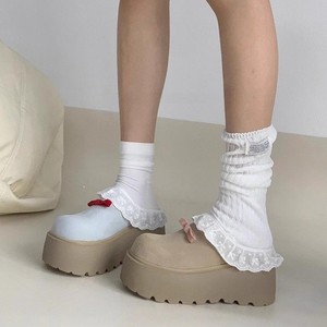 Luce <span class=keywords><strong>blu</strong></span> estate Casual <span class=keywords><strong>da</strong></span> <span class=keywords><strong>donna</strong></span> scivoli altezza altezza crescente piattaforma Buccan Top metà per pantofole con fiocco rivestito nuovo vestito - Product Image 3