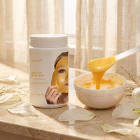 Mascarilla Facial Vegana en Polvo con Vitamina C y Oro 24k, Ácido Hialurónico, Antienvejecimiento, Reafirmante, Hidratante, Venta al Por Mayor de Fábrica