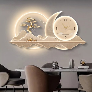 Shengtai phòng ăn hiện đại bức tranh trang trí, Đồng hồ treo tường đồng hồ, đồng hồ sáng tạo, bức tranh Đèn tường cho phòng khách - Product Image 6