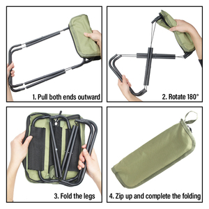 Ultralight Portable Compact Foldable <b>Stool</b> Oxford Folding Camping <b>Stool</b> with Carry Bag Outdoor Hiking Fishing Picnic Beach - Product Image 4